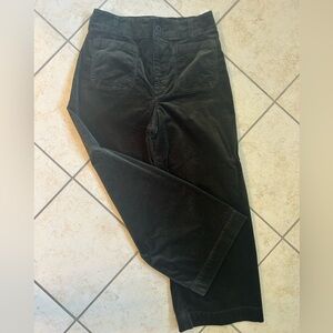 Maeve Colette Green Cropped Corduroy Pants